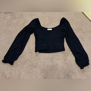 New Altard State Elegant Black Long Sleeve Women's Top Small